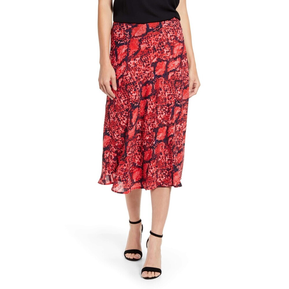 Gibson x Hot Summer Nights Roselyn Pleated Maxi Skirt Regular & Petite In Red